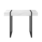 Montblanc White Marble Effect Console Table