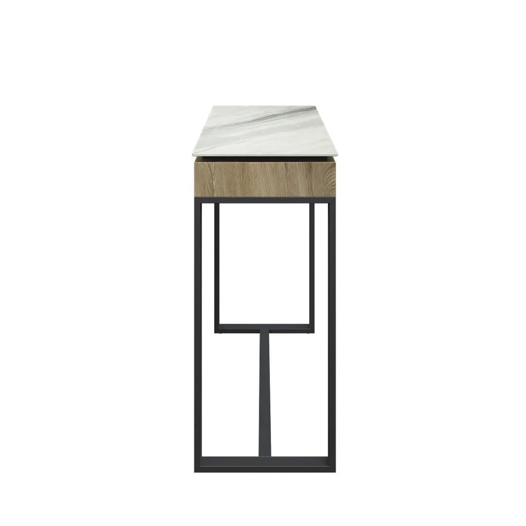 Monza White Ceramic Console Table