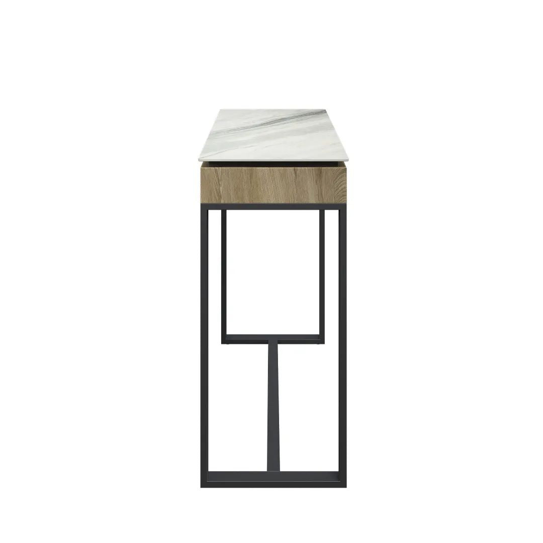 Monza White Ceramic Console Table