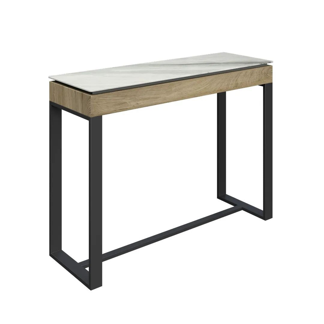 Monza White Ceramic Console Table
