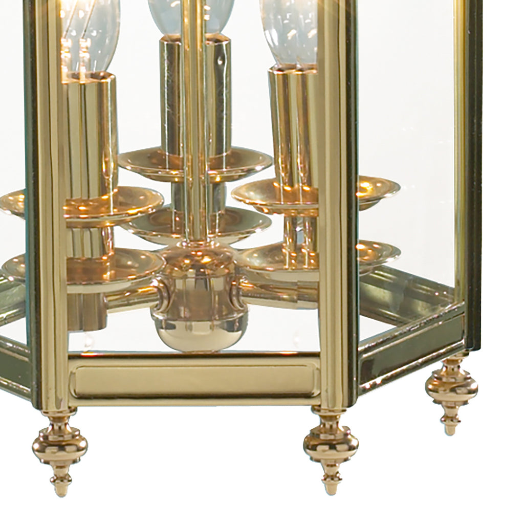 Moorgate Hexagonal Hall Lantern Dual Mount Polished Brass<br>Polished Brass