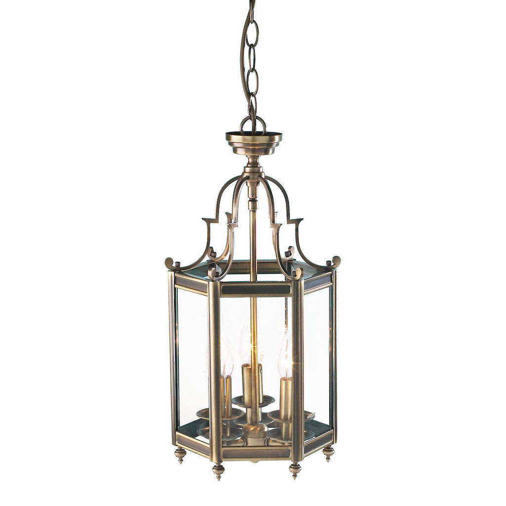 Moorgate Hexagonal Hall Lantern Dual Mount Antique Brass<br>Antique Brass