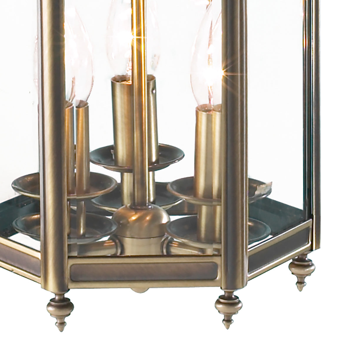 Moorgate Hexagonal Hall Lantern Dual Mount Antique Brass<br>Antique Brass