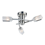 Morgan 3 Light Semi Flush Satin Chrome<br>Satin Chrome