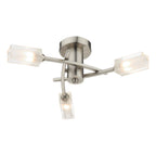 Morgan 3 Light Semi Flush Satin Chrome<br>Satin Chrome