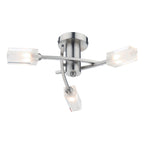 Morgan 3 Light Semi Flush Satin Chrome<br>Satin Chrome