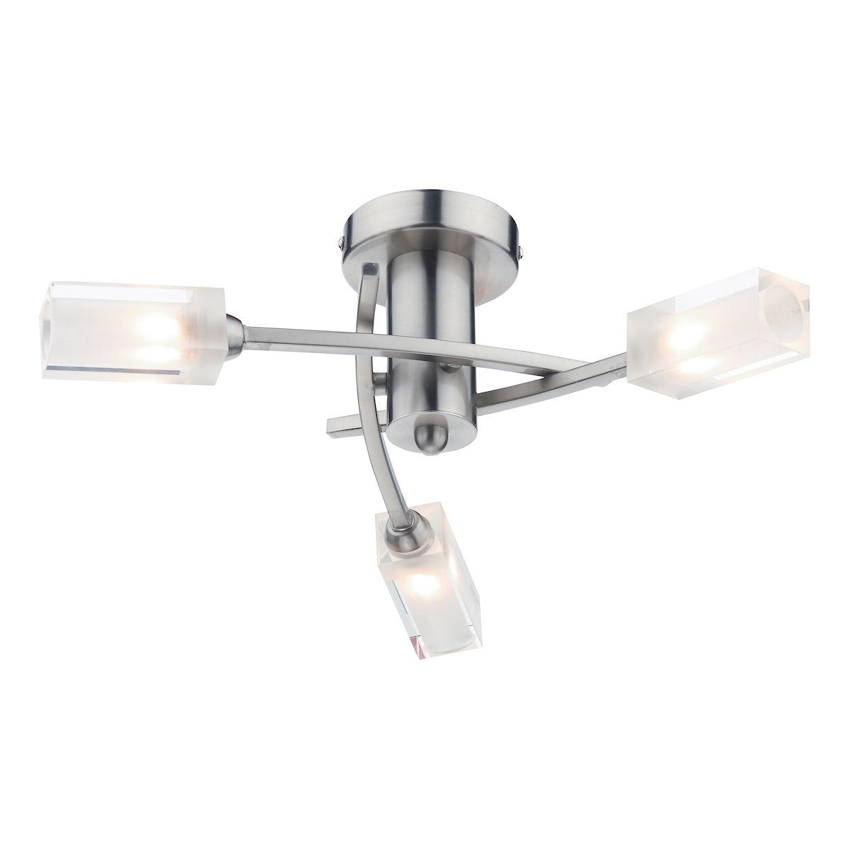 Morgan 3 Light Semi Flush Satin Chrome<br>Satin Chrome