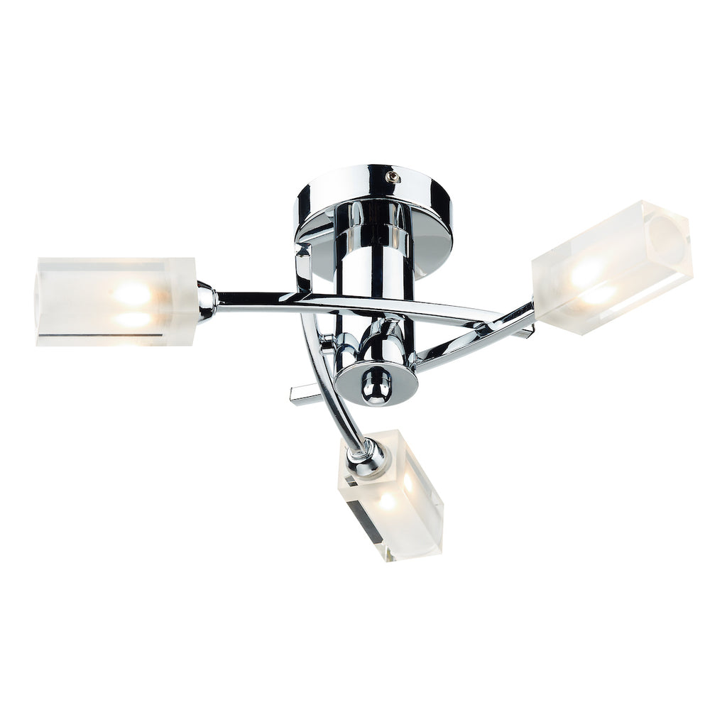 Morgan 3 Light Semi Flush Polished Chrome<br>Polished Chrome