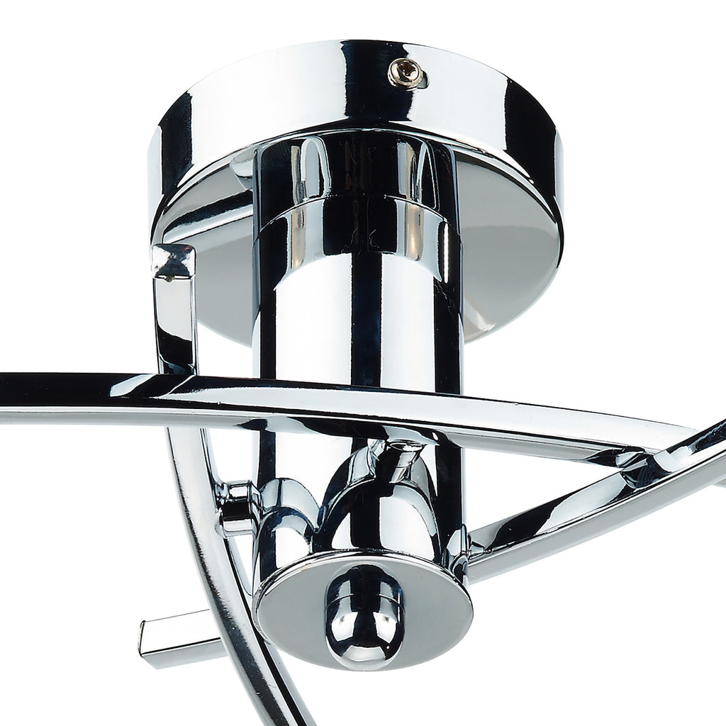 Morgan 3 Light Semi Flush Polished Chrome<br>Polished Chrome