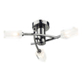 Morgan 3 Light Semi Flush Black Chrome<br>Polished Black Chrome