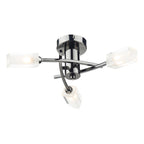 Morgan 3 Light Semi Flush Black Chrome<br>Polished Black Chrome