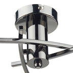 Morgan 3 Light Semi Flush Black Chrome<br>Polished Black Chrome