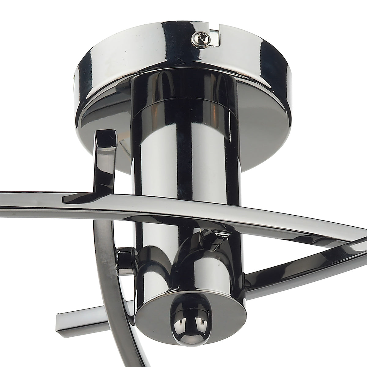 Morgan 3 Light Semi Flush Black Chrome<br>Polished Black Chrome