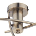 Morgan 3 Light Semi Flush Antique Brass<br>Antique Brass