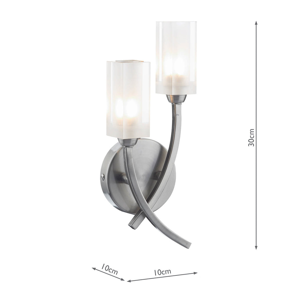 Morgan Double Wall Bracket Satin Chrome<br>Satin Chrome