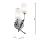 Morgan Double Wall Bracket Satin Chrome<br>Satin Chrome