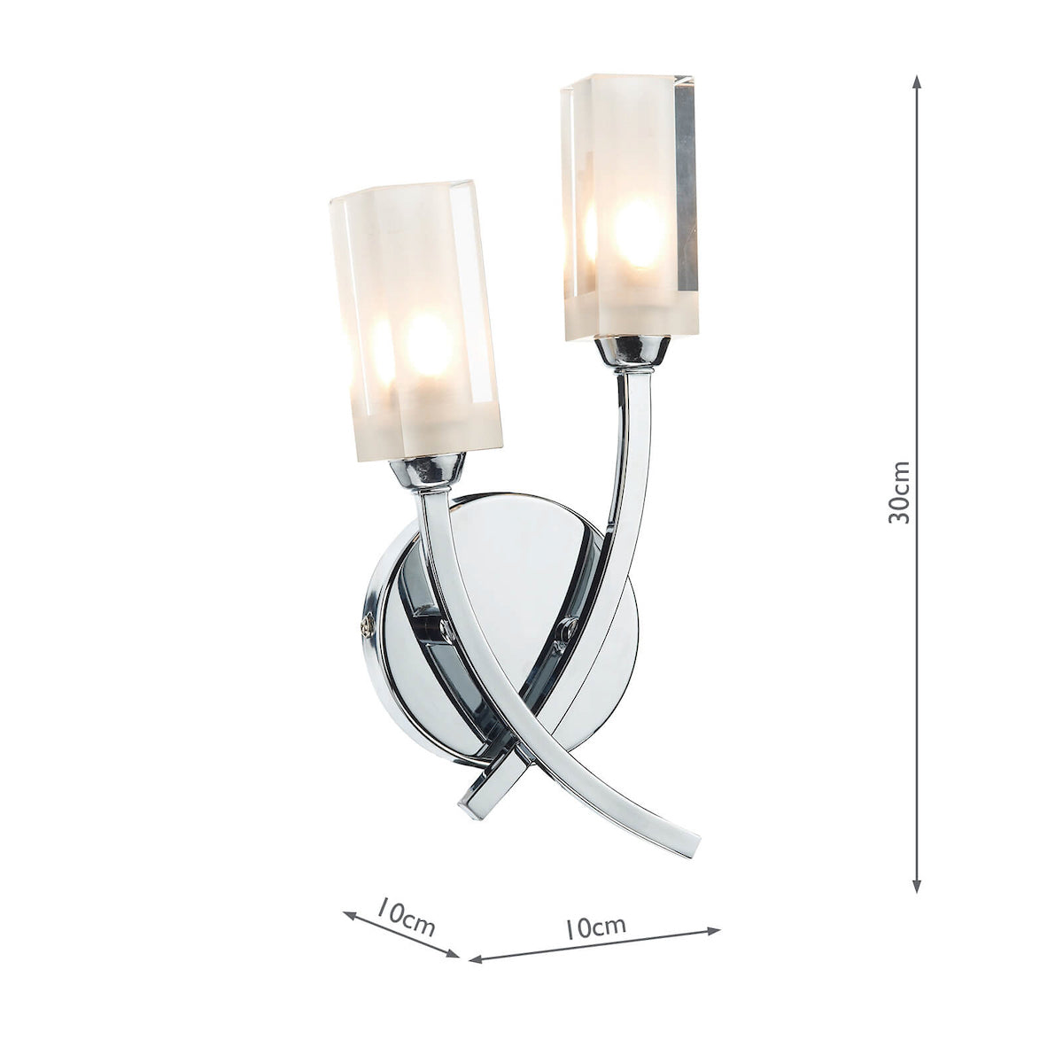 Morgan Double Wall Bracket Polished Chrome<br>Polished Chrome