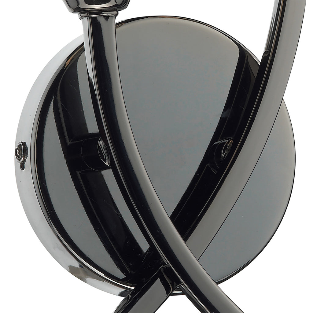 Morgan Double Wall Bracket Black Chrome<br>Polished Black Chrome