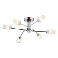 Morgan 6 Light Semi Flush Satin Chrome<br>Satin Chrome