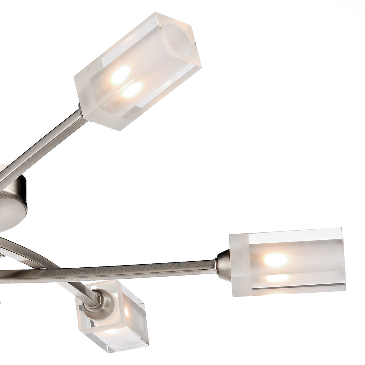 Morgan 6 Light Semi Flush Satin Chrome<br>Satin Chrome