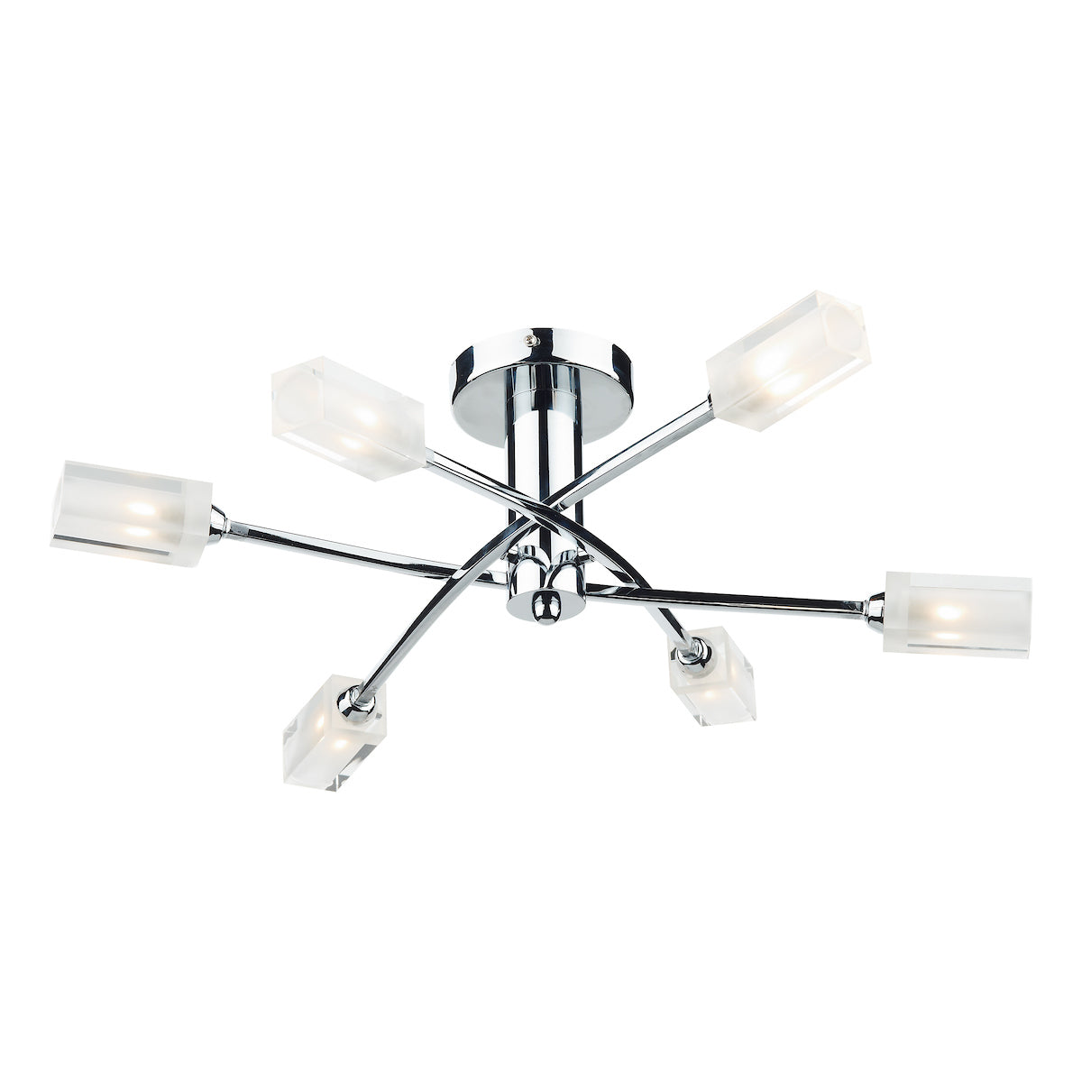 Morgan 6 Light Semi Flush Polished Chrome<br>Polished Chrome