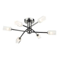 Morgan 6 Light Semi Flush Black Chrome<br>Polished Black Chrome