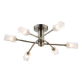 Morgan 6 Light Semi Flush Antique Brass<br>Antique Brass