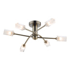 Morgan 6 Light Semi Flush Antique Brass<br>Antique Brass