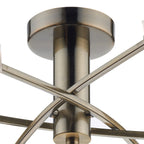 Morgan 6 Light Semi Flush Antique Brass<br>Antique Brass