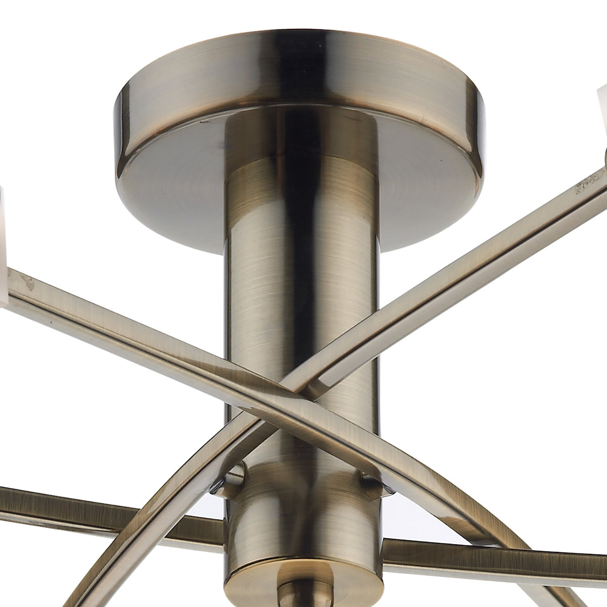 Morgan 6 Light Semi Flush Antique Brass<br>Antique Brass