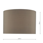 Mubina Grey Faux Silk Drum Shade 30cm<br>Grey