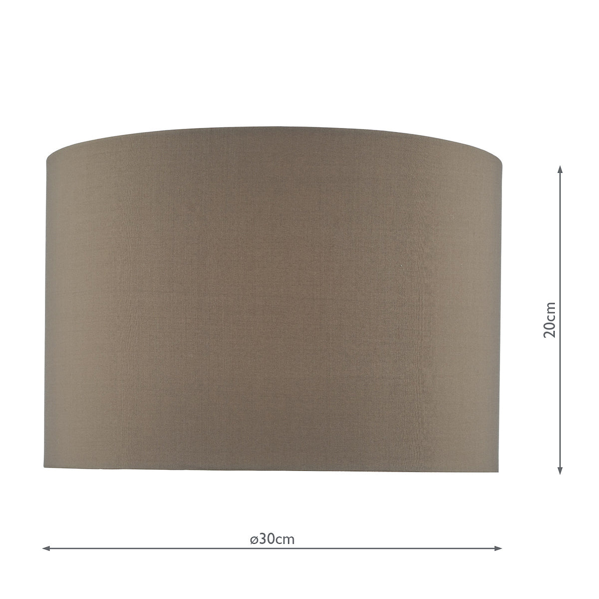 Mubina Grey Faux Silk Drum Shade 30cm<br>Grey