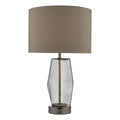 Mubina Touch Table Lamp Black Chrome Smoked Glass With Shade <br>Smoked Glass