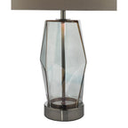 Mubina Touch Table Lamp Black Chrome Smoked Glass With Shade <br>Smoked Glass