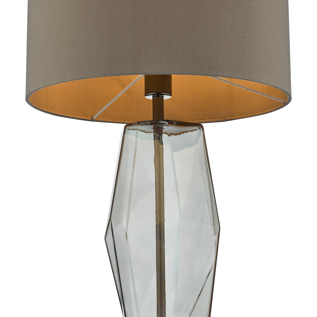Mubina Touch Table Lamp Black Chrome Smoked Glass With Shade <br>Smoked Glass