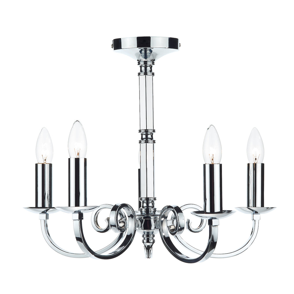 Murray 5 Light Dual Mount Pendant Polished Chrome<br>Polished Chrome