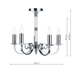 Murray 5 Light Dual Mount Pendant Polished Chrome<br>Polished Chrome