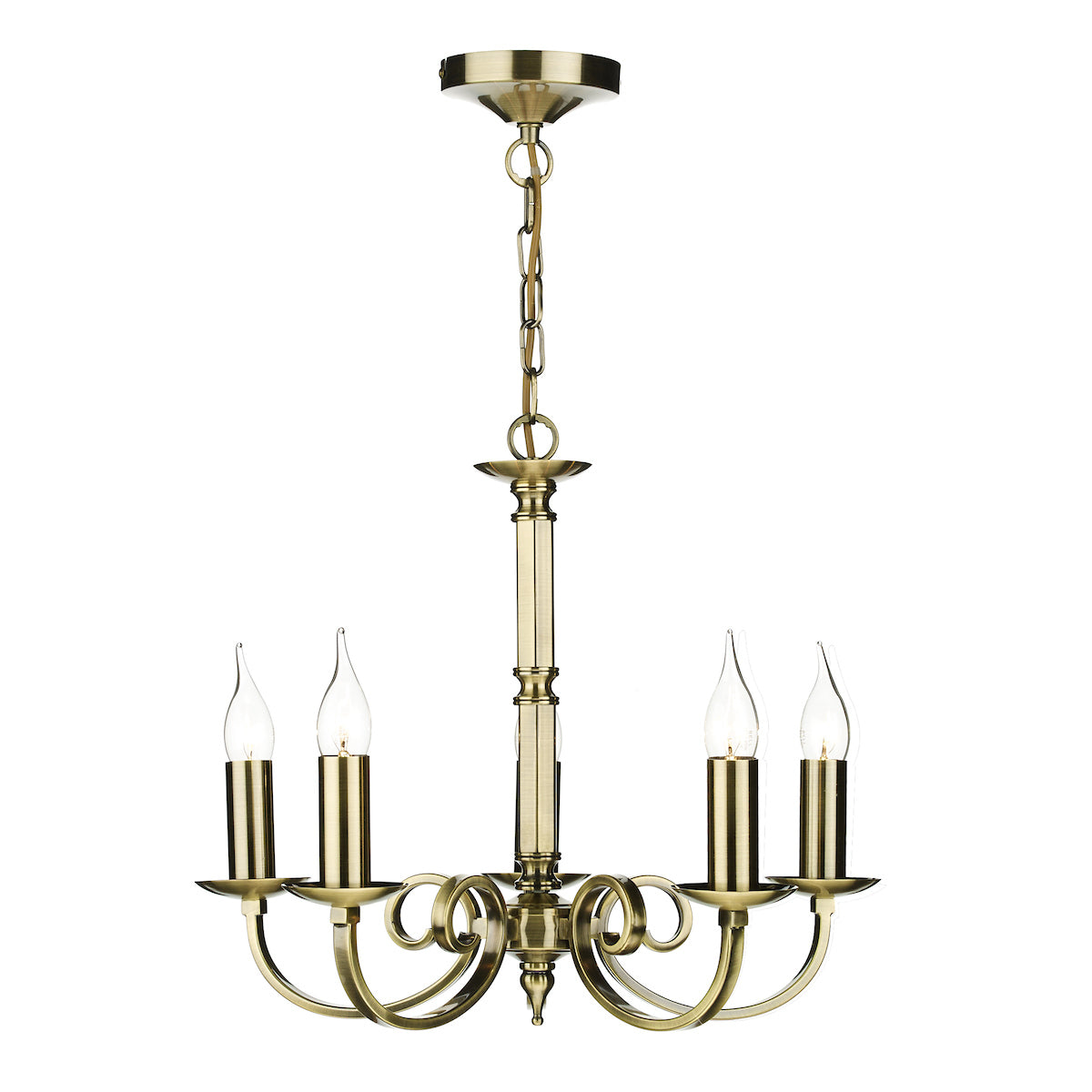 Murray 5 Light Dual Mount Pendant Antique Brass<br>Antique Brass