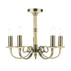 Murray 5 Light Dual Mount Pendant Antique Brass<br>Antique Brass