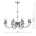 Murray 8 Light Dual Mount Pendant Polished Chrome<br>Polished Chrome