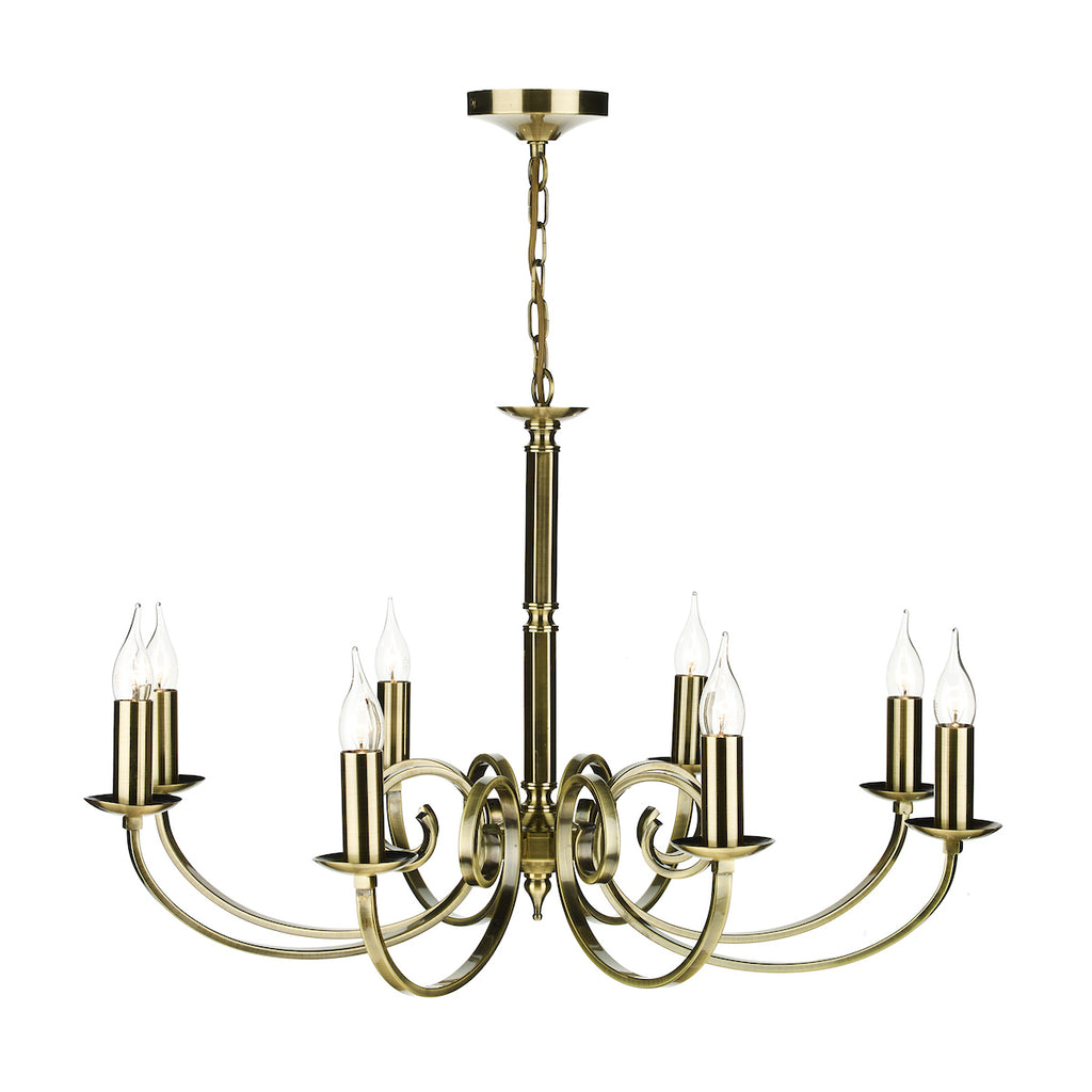 Murray 8 Light Dual Mount Pendant Antique Brass<br>Antique Brass
