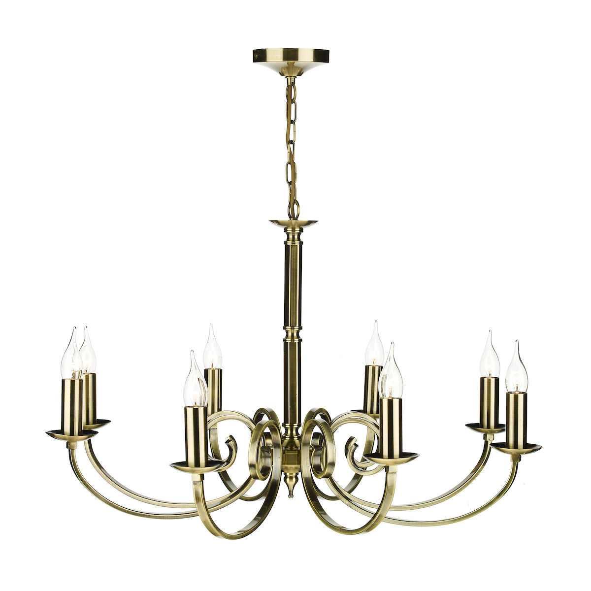 Murray 8 Light Dual Mount Pendant Antique Brass<br>Antique Brass