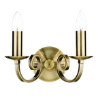 Murray Double Wall Bracket Antique Brass<br>Antique Brass
