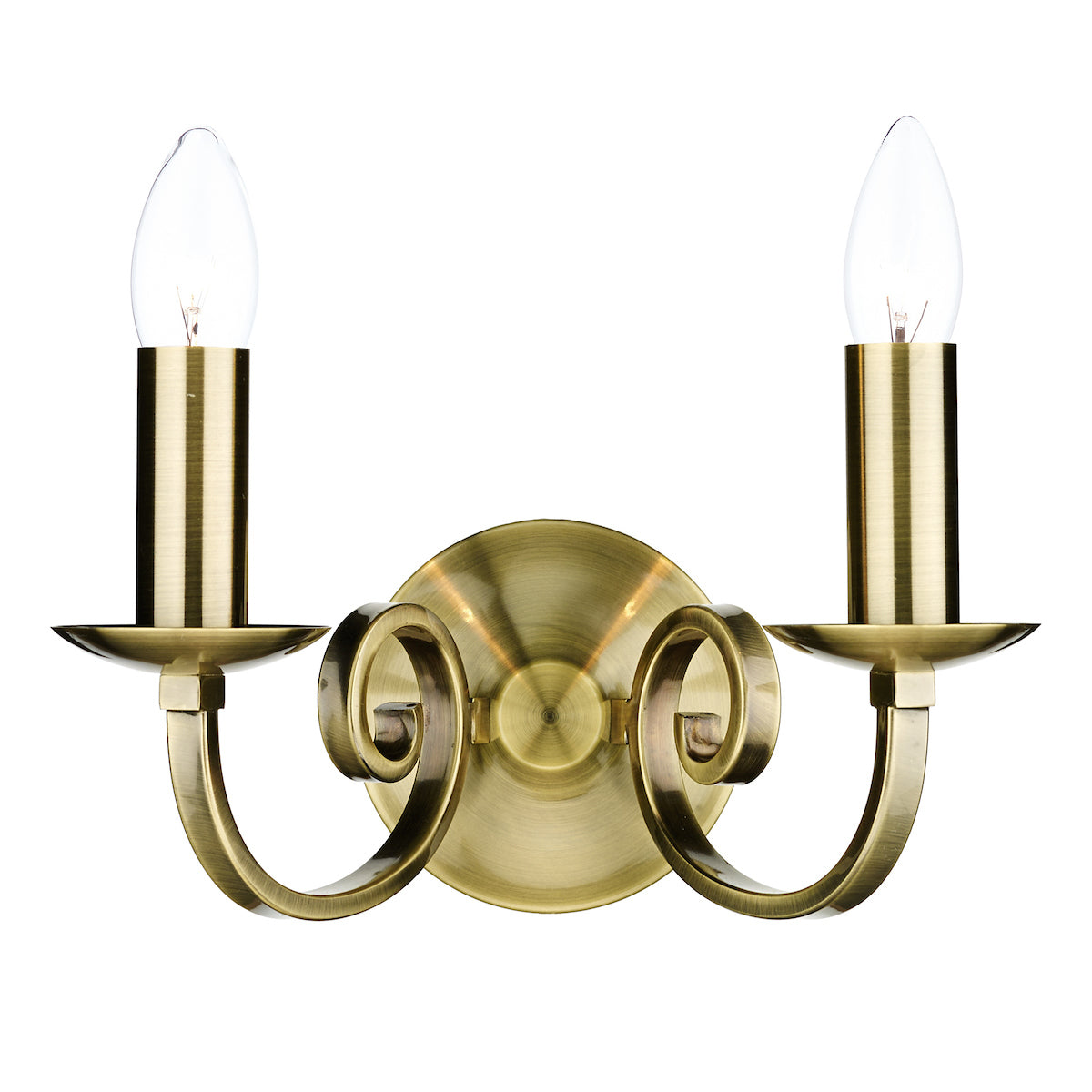 Murray Double Wall Bracket Antique Brass<br>Antique Brass