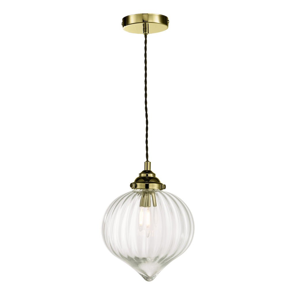 Mya 1 Light Single Pendant Antique Brass Glass<br>Antique Brass