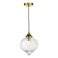 Mya 1 Light Single Pendant Antique Brass Glass<br>Antique Brass
