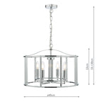 Myka 4 Light Pendant Polished Chrome<br>Polished Chrome