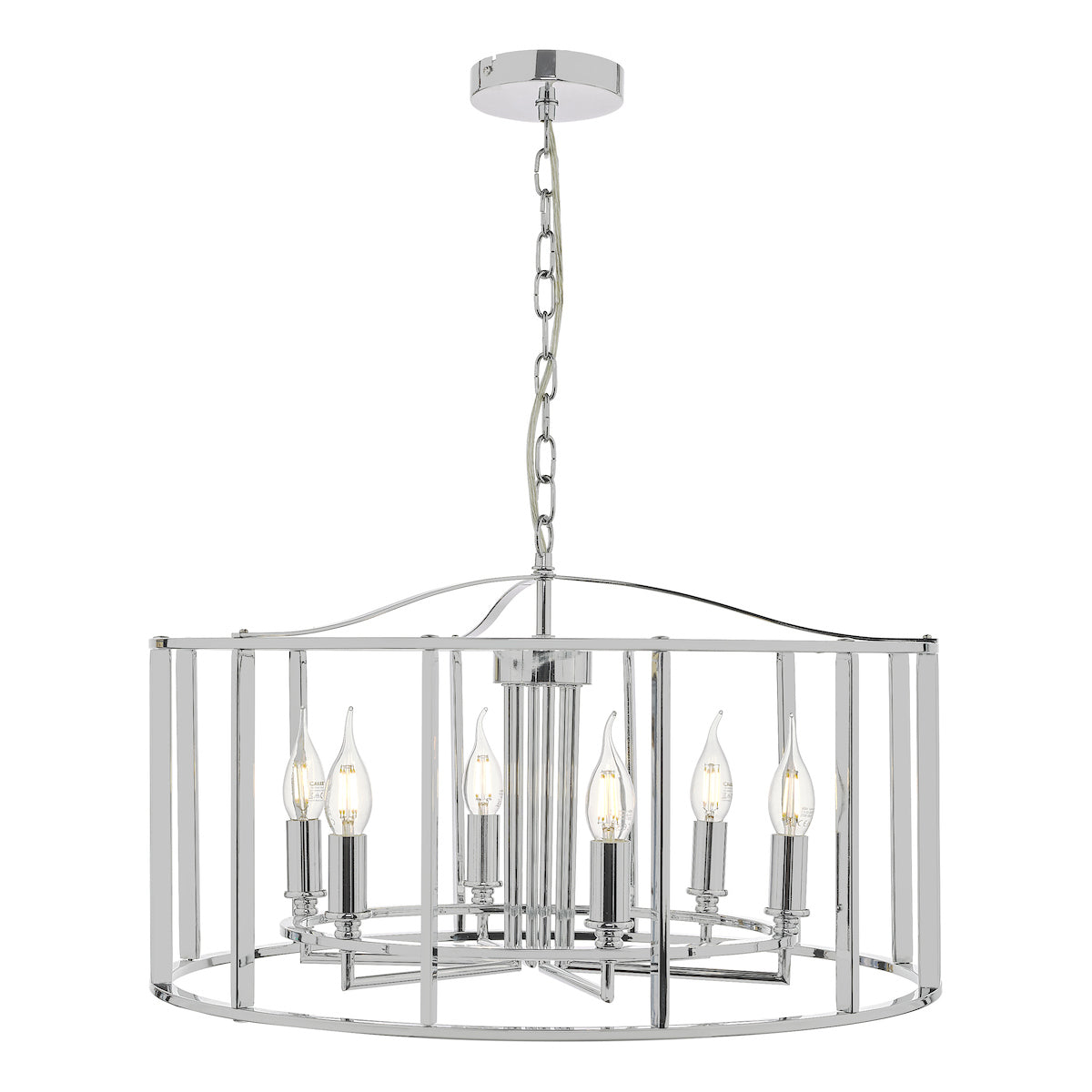Myka 6 Light Pendant Polished Chrome<br>Polished Chrome