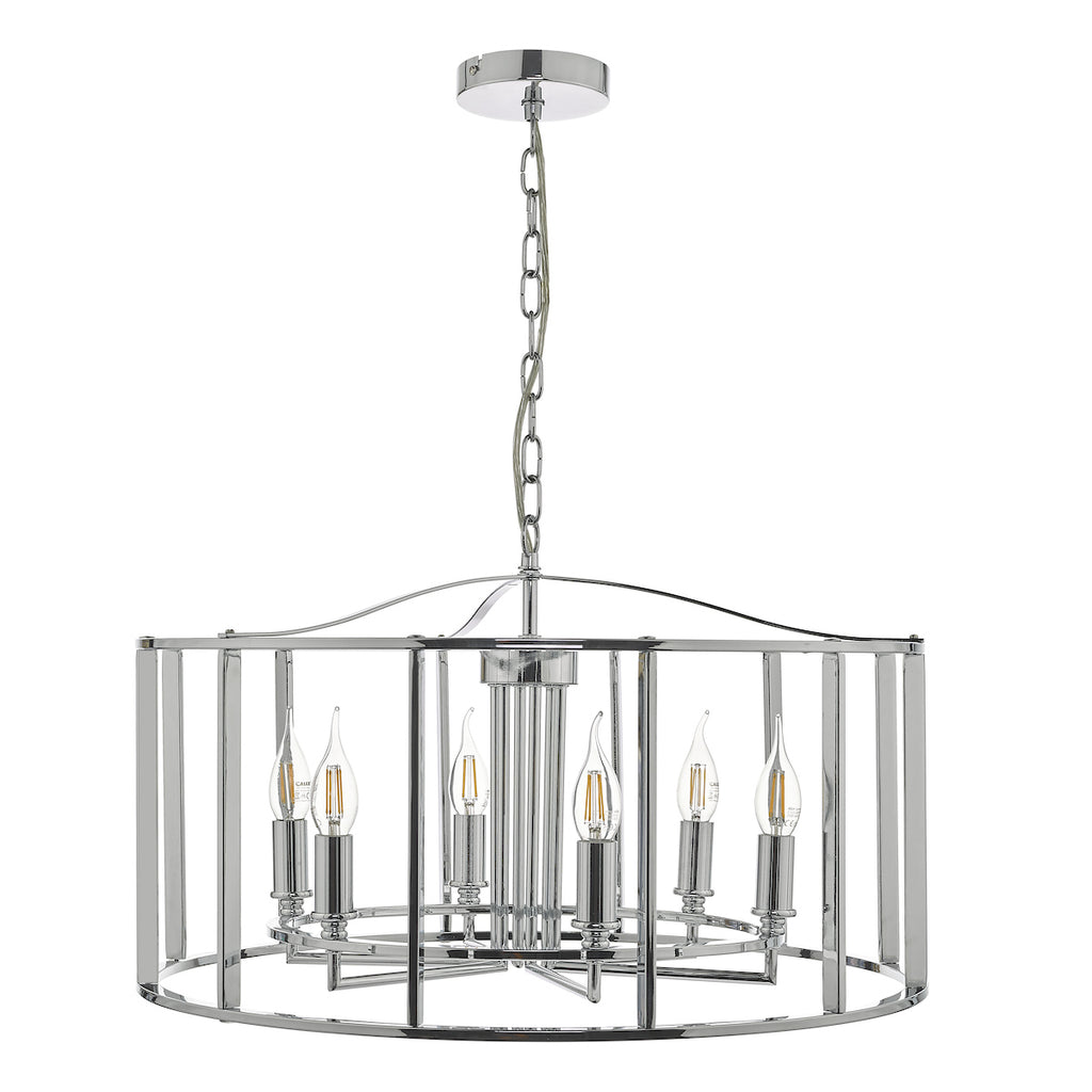 Myka 6 Light Pendant Polished Chrome<br>Polished Chrome