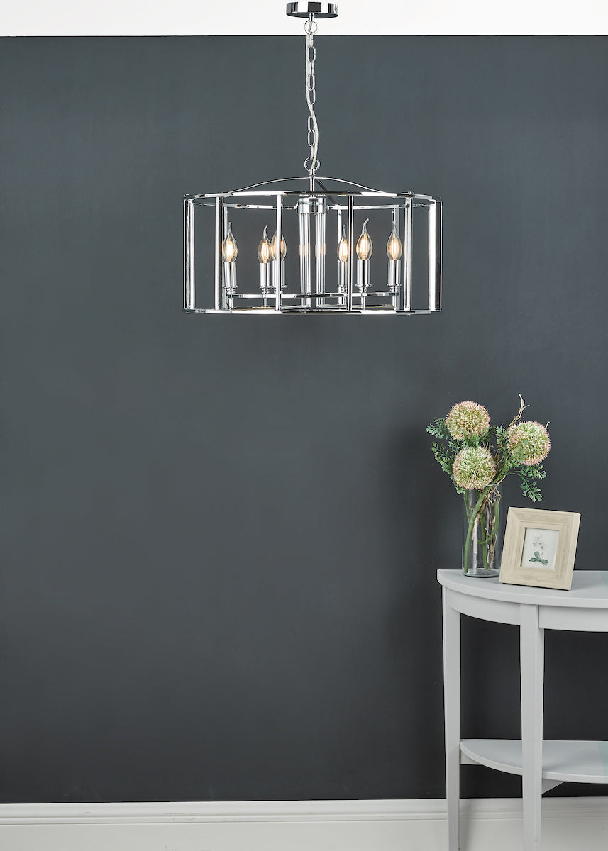 Myka 6 Light Pendant Polished Chrome<br>Polished Chrome